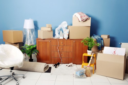 Commercial moving team planning an office relocation in Ravenscourt Park